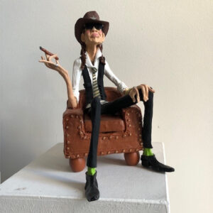 Udo im Ledersessel, weißes Hemd